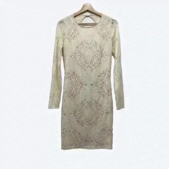 Mystic Women's Off White Lace Dress Size Medium - Picture 1 of 10